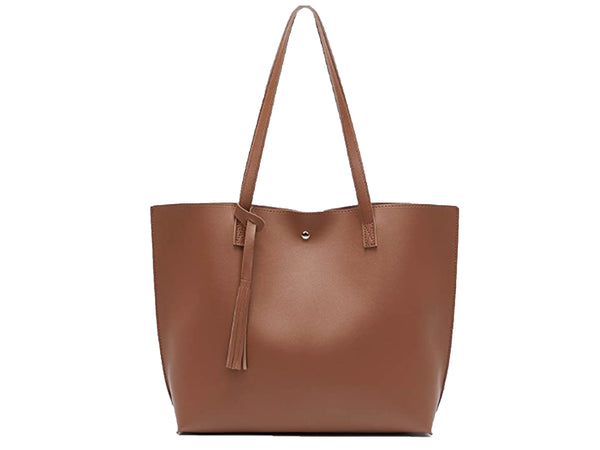 Light Brown Shoulder Tote Handbag