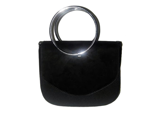 Black Circular Metal Heart Bag - Envee Styles Boutique