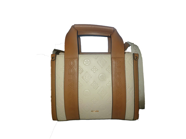 ALDO White & Brown Small Handbag