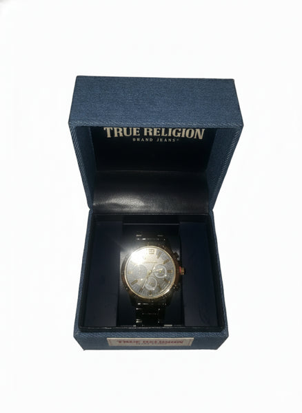 True Religion Black & Gold Watch