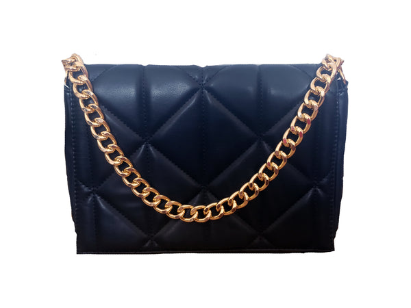 Black Quilted Chain Shoulder Bag