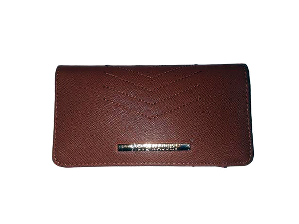 Brown Checkbook Wallet - Envee Styles Boutique