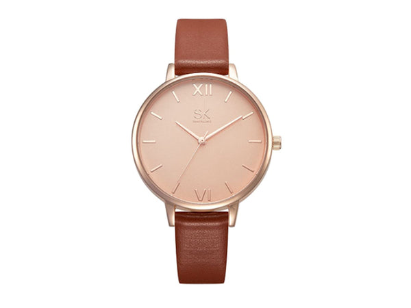 Brown and Pink Watch
